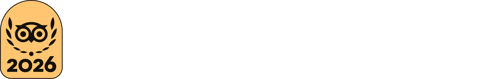 TC BOTB Left Aligned White – L Logo banner: orange badge with an owl and 2026, next to bold white brand text